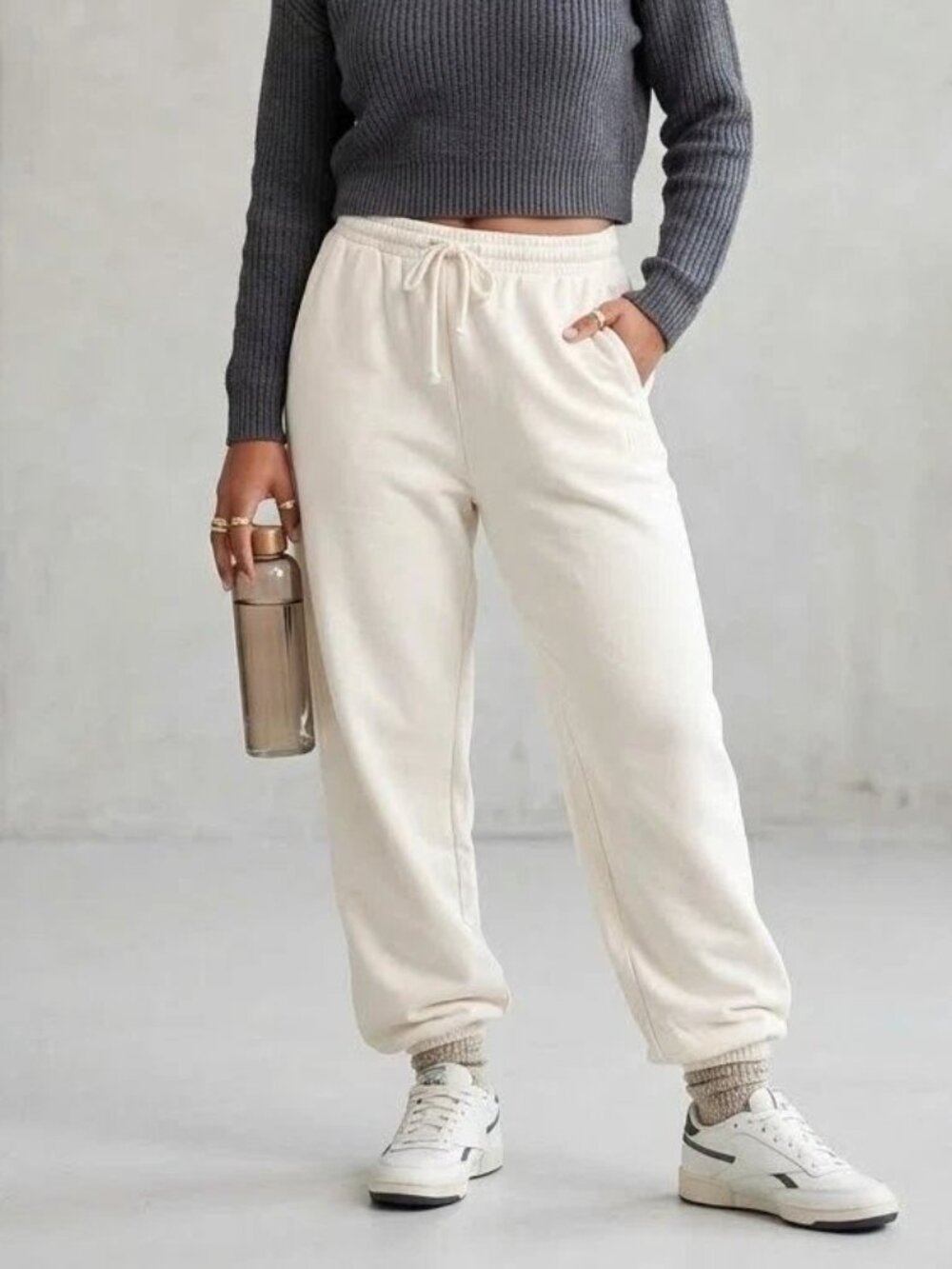 Free People FP Movement All Star Sweatpants Smocked Mid Rise Pull-on S 290236